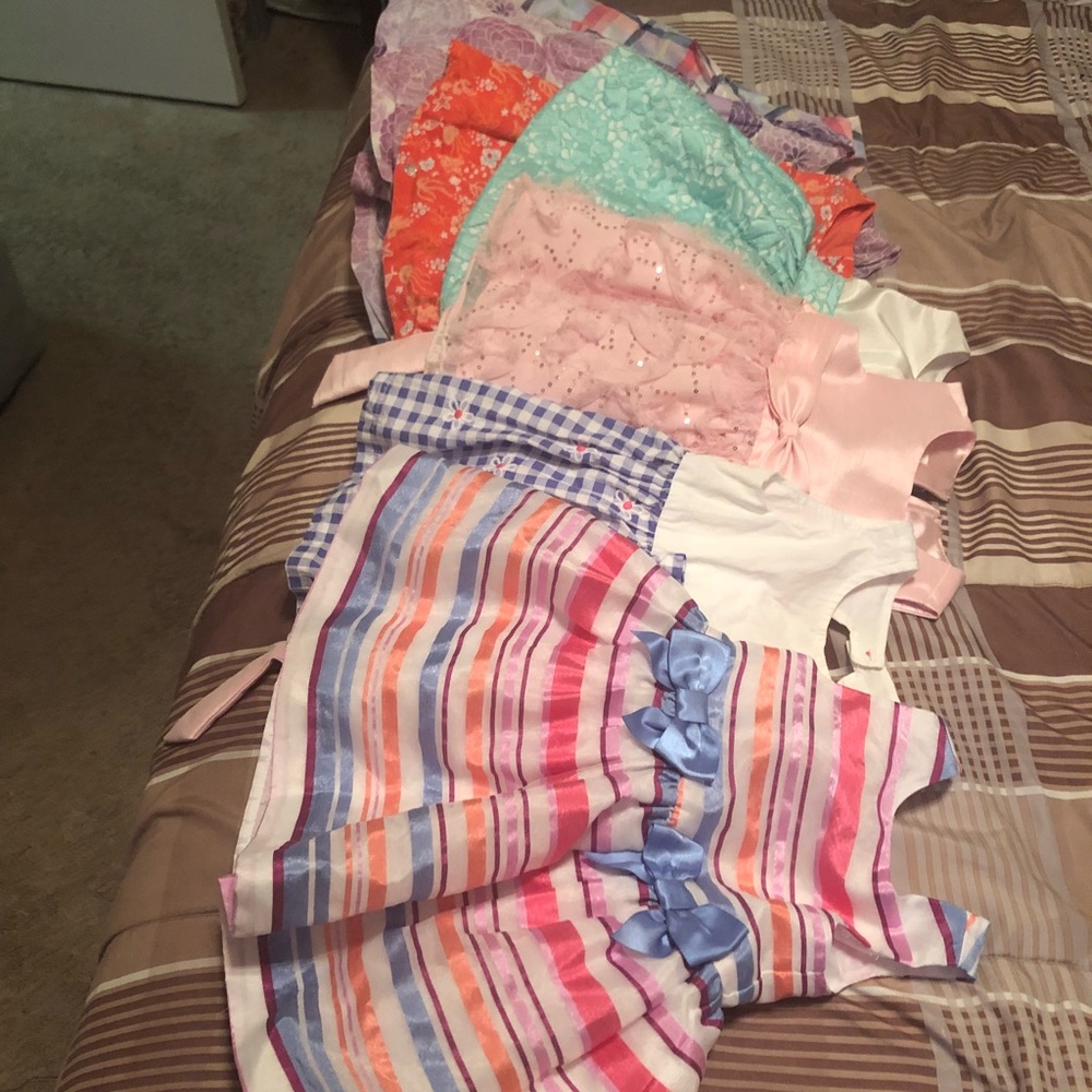 Lot of SEVEN Infant dresses